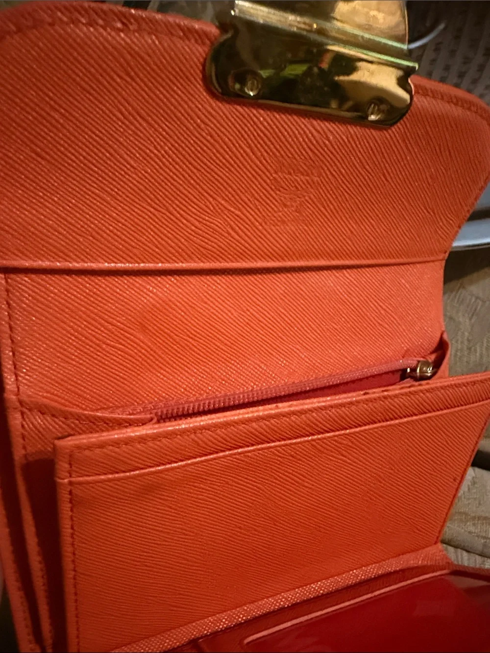 MCM Visetos Flap Wallet with Push-Lock Clasp preowned
